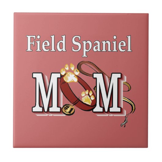 Field Spaniel Mam Gifts Tegeltje (Voorkant)