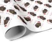 Field Spaniel Santa Paws Cadeaupapier (Rol Hoek)