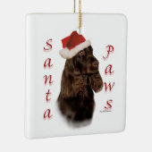 Field Spaniel Santa Paws Keramisch Ornament (Rechts)