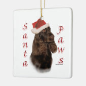 Field Spaniel Santa Paws Keramisch Ornament (Links)