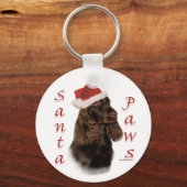 Field Spaniel Santa Paws Sleutelhanger (Achterkant)