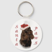 Field Spaniel Santa Paws Sleutelhanger (Achterkant)
