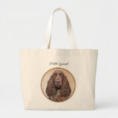 Field Spaniel Schilderij Roan Schattigee Originele Grote Tote Bag (Voorkant)