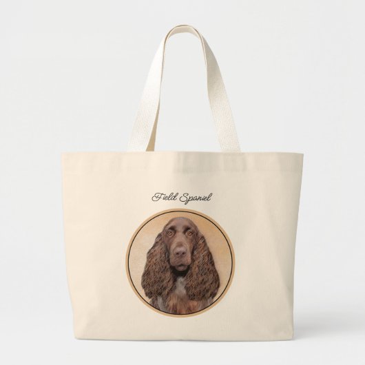 Field Spaniel Schilderij Roan Schattigee Originele Grote Tote Bag (Voorkant)