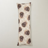 Field Spaniel Schilderij Roan Schattigee Originele Lichaamskussen (Achterkant (Verticaal))