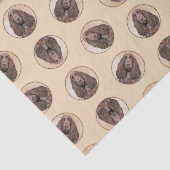 Field Spaniel Schilderij Roan Schattigee Originele Tissuepapier (Detail)