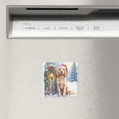 Field Spaniel Sneeuwomheining Kerstmuts Kerst Kuns Magneet (Insitu (Vaatwasser))