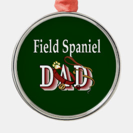 Field Spaniel Vader Metalen Ornament