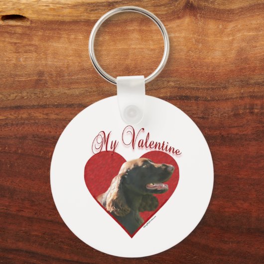 Field Spaniel Valentijn Sleutelhanger (Voorkant)