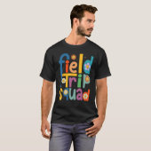 Field Trip Squad Groovy Retro Field Day 2023 Teach T-shirt (Voorkant volledig)
