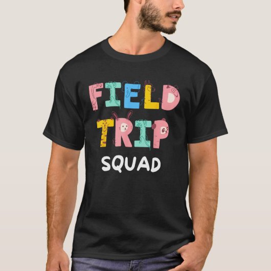 Field Trip Squad School Kindergarten Zoo Crew Matc T-shirt (Voorkant)