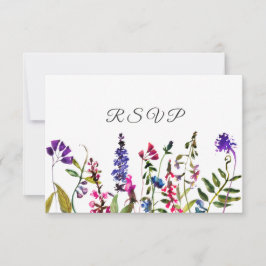 Field Wildflower bruiloft RSVP Kaartje