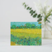 Field with Irises near Arles by Vincent van Gogh Briefkaart (Staand voorkant)