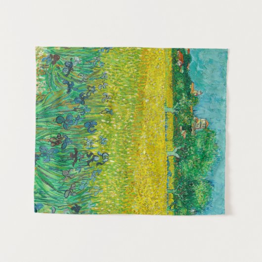 Field with Irises near Arles by Vincent van Gogh Wandkleed (Voorkant (horizontaal))