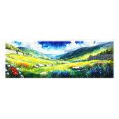 "Fielddale" Breed landschap Yorkshire Dales Scène Foto Afdruk (Voorkant)