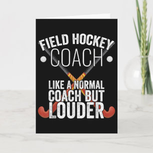 Fieldhockeycoach Grappige Slogan Pun Geschenk Kaart