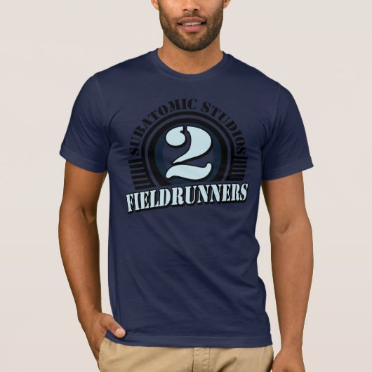Fieldrunners 2 Navy Blue Tshirt (Voorkant)
