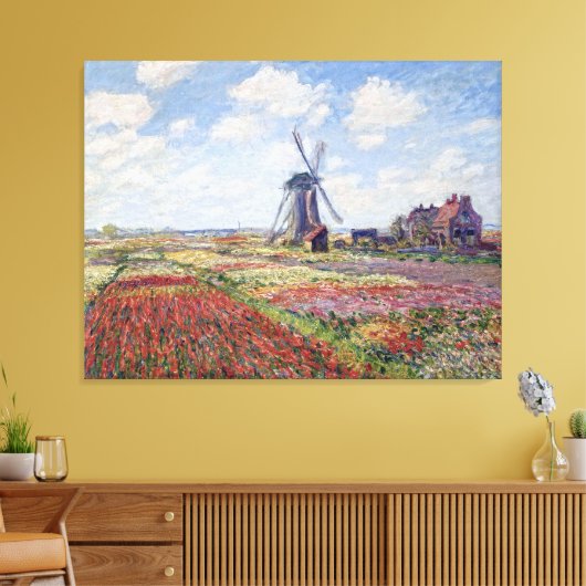 Fields of Tulip, door Claude Monet Canvas Afdruk (Insitu (Woonkamer))