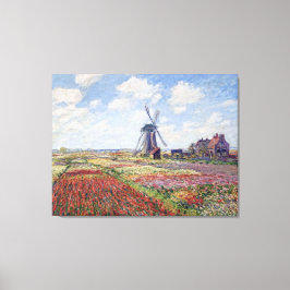 Fields of Tulip, door Claude Monet Canvas Afdruk
