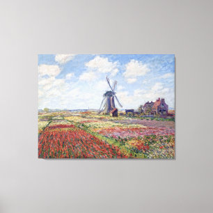 Fields of Tulip, door Claude Monet Canvas Afdruk
