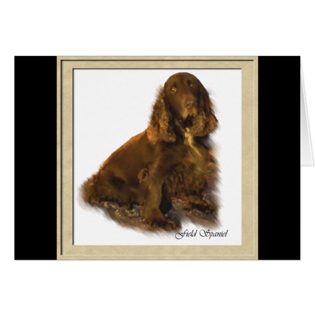 Fieldspaniel Art Giften (Voorkant Horizontaal)
