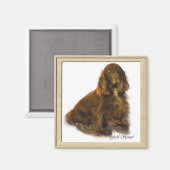 Fieldspaniel Art Giften Magneet (Voorkant / Achterkant)