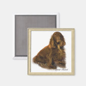 Fieldspaniel Art Giften Magneet (Voorkant / Achterkant)