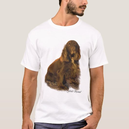 Fieldspaniel Art Giften T-shirt (Voorkant)