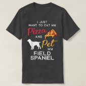 Fieldspaniel Dog Pizza-liefhebber kerstmis T-shirt (Design voorkant)