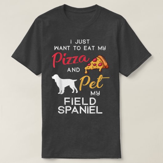 Fieldspaniel Dog Pizza-liefhebber kerstmis T-shirt (Design voorkant)