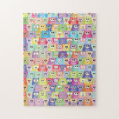 Fiendish Brighlty Colored Owls Legpuzzel (Verticaal)