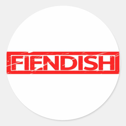 Fiendish Stamp Ronde Sticker (Voorkant)