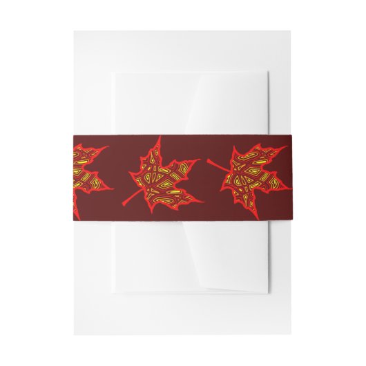 Fier Leaf Uitnodigingen Wikkel (Voorkant Voorbeeld)