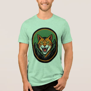 Fier Shirt met Logo van Woeste Katachtige Mascotte