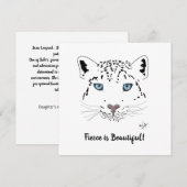 Fierce aanmoedigen is een mooie sneeuwluipaard (Voorkant / Achterkant)