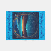 Fierce Abstract River met magische sterren - Sunse Fleece Deken (Voorkant (Horizontaal))
