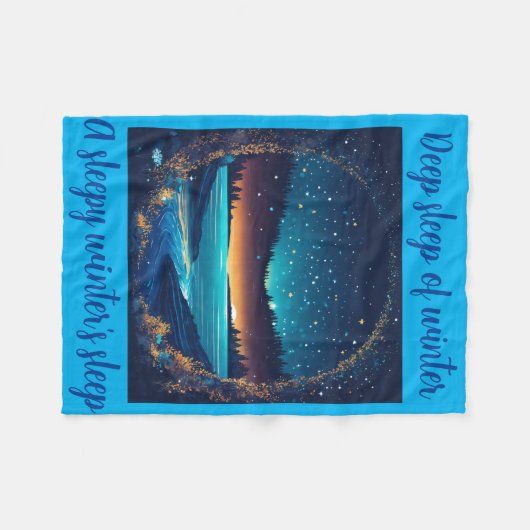 Fierce Abstract River met magische sterren - Sunse Fleece Deken (Voorkant (Horizontaal))