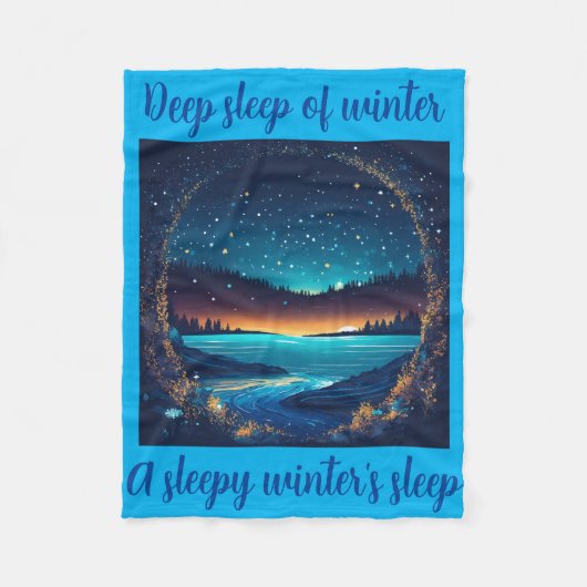 Fierce Abstract River met magische sterren - Sunse Fleece Deken (Voorkant)