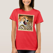 "Fierce and Fiery Cheetah Design" Bestel nu T-shirt (Voorkant)