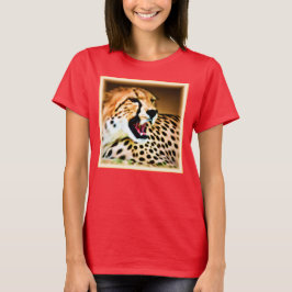 "Fierce and Fiery Cheetah Design" Bestel nu T-shirt