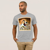 "Fierce and Fiery Cheetah Design" Bestel nu T-shirt (Voorkant volledig)