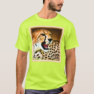 "Fierce and Fiery Cheetah Design" Bestel nu T-shirt