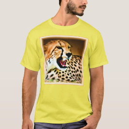 "Fierce and Fiery Cheetah Design" Bestel nu T-shirt