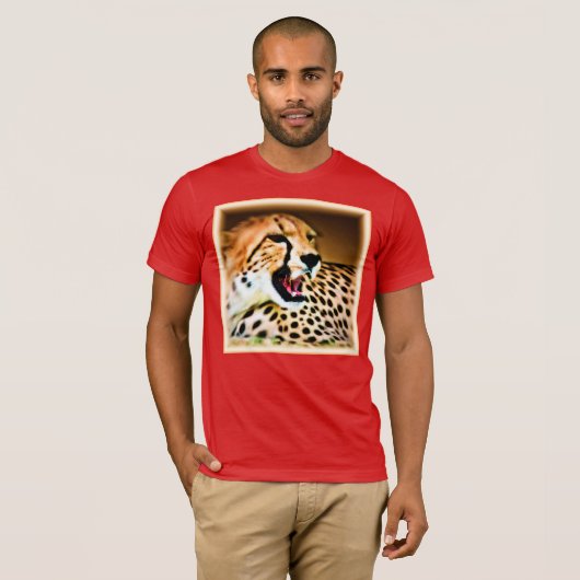 "Fierce and Fiery Cheetah Design" Bestel nu T-shirt (Voorkant volledig)