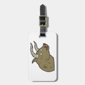 Fierce Angry Bull Head Rustieke Wilde Dier Bagagelabel (Voorkant verticaal)