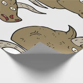 Fierce Angry Bull Head Rustieke Wilde Dier Cadeaupapier