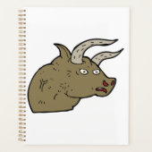 Fierce Angry Bull Head Rustieke Wilde Dier Planner (Voorkant)
