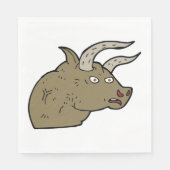 Fierce Angry Bull Head Rustieke Wilde Dier Servet (Voorkant)