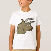 Fierce Angry Bull Head Rustieke Wilde Dier T-shirt (Voorkant)