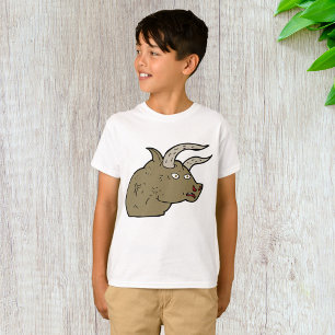Fierce Angry Bull Head Rustieke Wilde Dier T-shirt